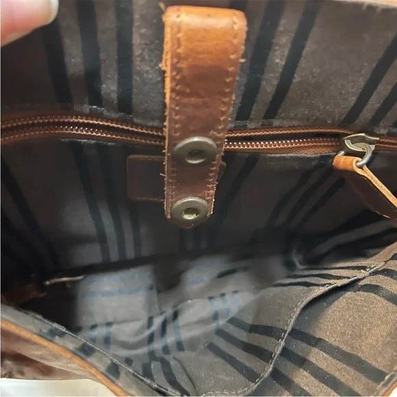 FRYE Melissa Saddle Bag Leather Cognac Crossbody - Picture 16 of 16